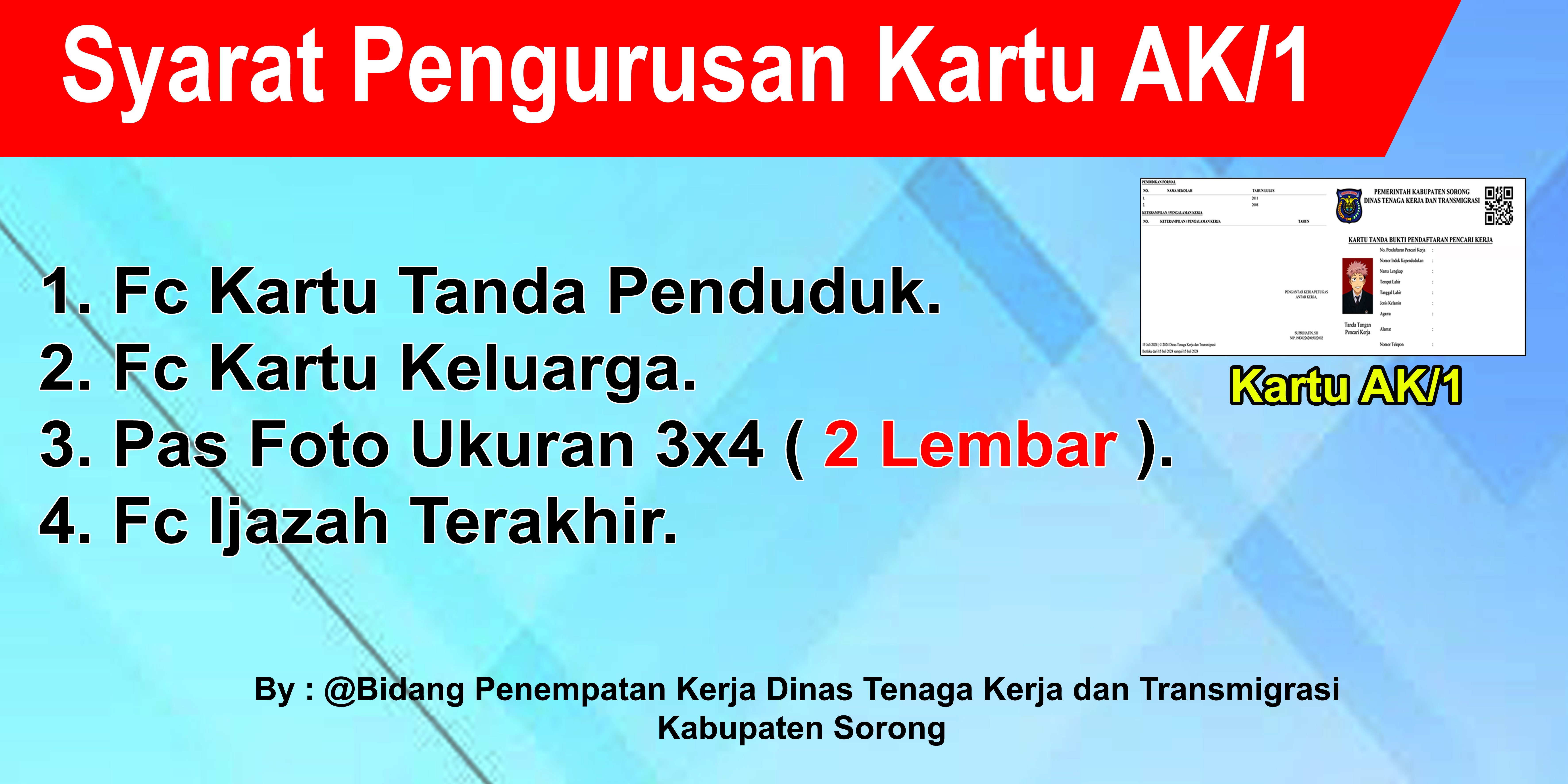 Persyaratan Kartu Pencari Kerja